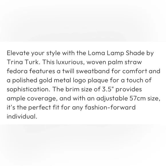 Trina Turk “Loma Lamp Shade” / wide brim woven natural straw 